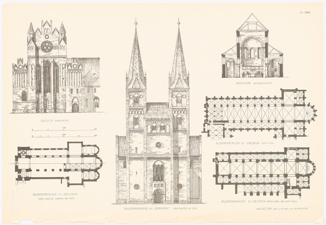 Kloster Chorin Klosterkirche Lehnin Klosterkirche Jerichow Ansicht Von Westen Grundriss Chorin Ansicht Grundriss Querschnitt Jerichow Grundriss Lehnin Aus Gotische Baukunst In Deutschland Hrsg V Zeichenaussch D Stud D Th Berlin 1875